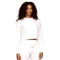 White - Front - Juice Womens-Ladies Catalina Crew Neck Crop Sweatshirt