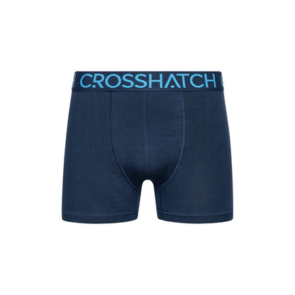 Navy - Lifestyle - Crosshatch Mens Chasma Boxer Shorts (Pack of 3)