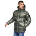 Dark Olive - Front - Crosshatch Mens Crosswell High Shine Jacket