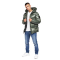 Dark Olive - Lifestyle - Crosshatch Mens Crosswell High Shine Jacket