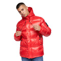 Red - Front - Crosshatch Mens Crosswell High Shine Jacket