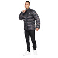 Black - Side - Born Rich Mens Carlito Camo Oversized Padded Jacket