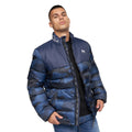 Navy - Side - Born Rich Mens Carlito Camo Oversized Padded Jacket