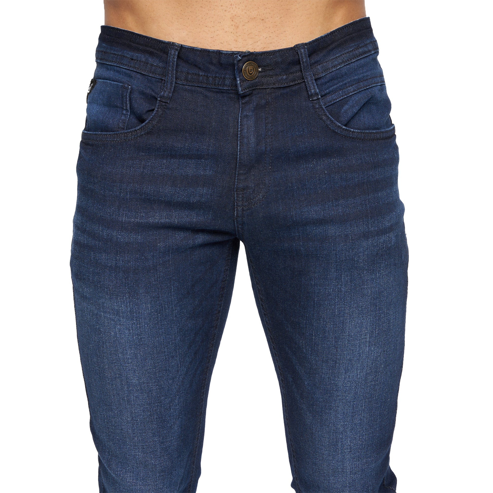 Dark Wash - Side - Duck And Cover Mens Maylead Slim Jeans