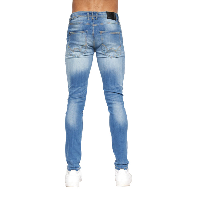 Light Wash - Back - Duck And Cover Mens Maylead Slim Jeans