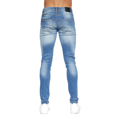 Light Wash - Back - Duck And Cover Mens Maylead Slim Jeans