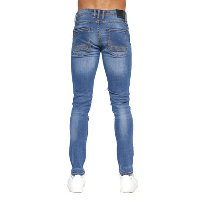 Stone Wash - Back - Duck And Cover Mens Maylead Slim Jeans