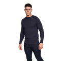 Navy - Front - Duck and Cover Mens Mowab Knitted Sweatshirt