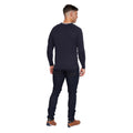 Navy - Back - Duck and Cover Mens Mowab Knitted Sweatshirt