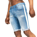 Light Wash - Front - Crosshatch Mens Playmore Denim Shorts