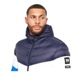 Navy-Blue-White - Pack Shot - Crosshatch Mens Crowlave Panelled Padded Jacket
