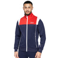 Navy-Red - Side - Crosshatch Mens Chinooks Tracksuit