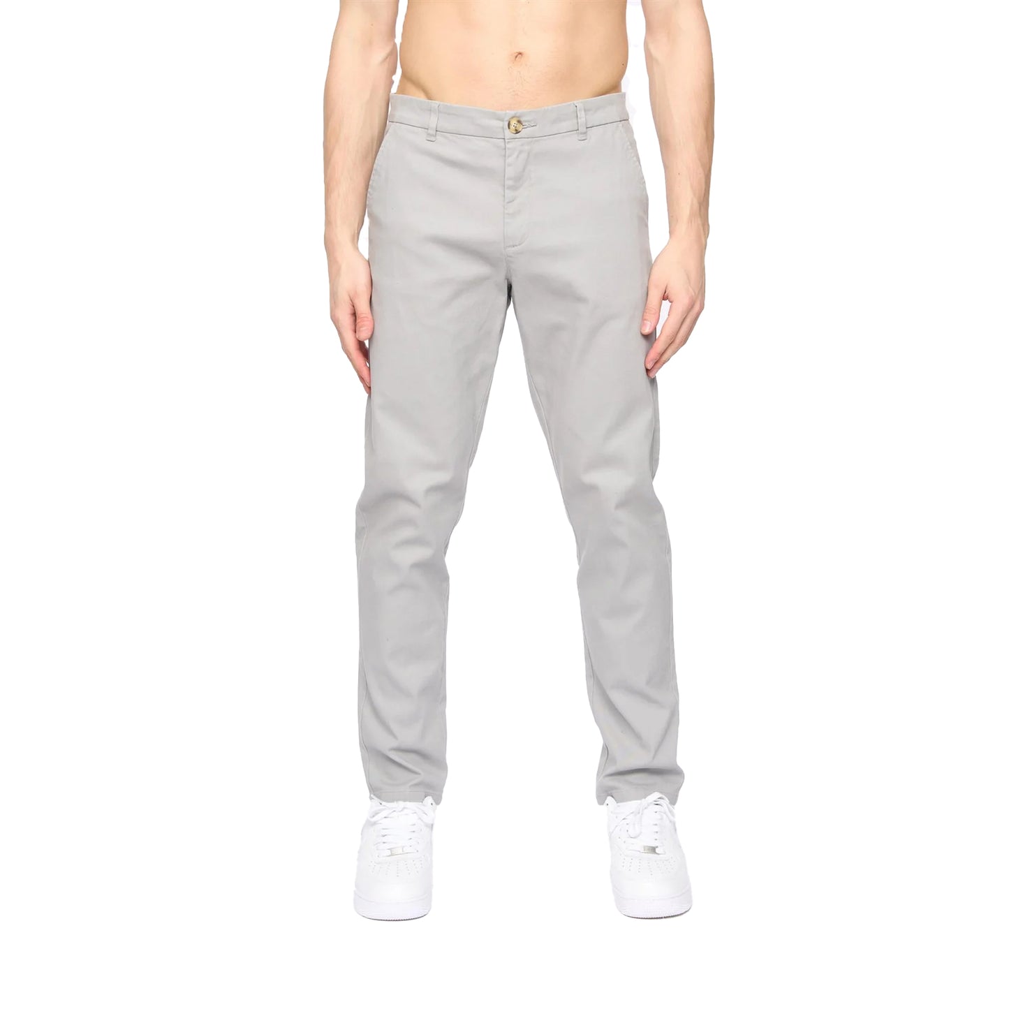 Light Grey - Front - Crosshatch Mens Roysden Chinos