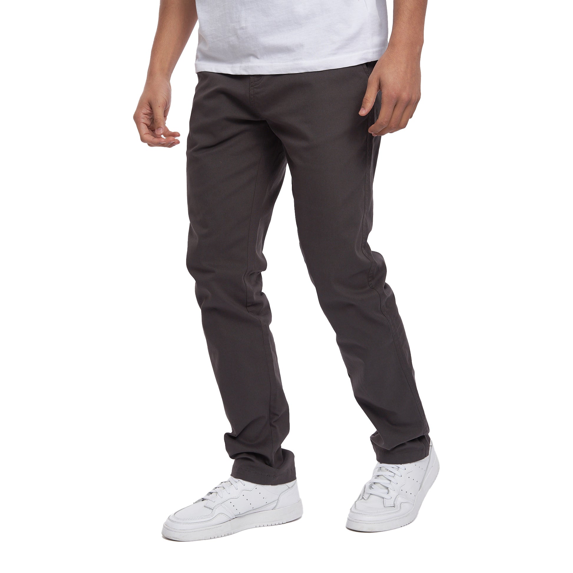 Charcoal - Side - Crosshatch Mens Roysden Chinos