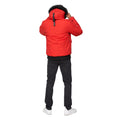 Red - Back - Born Rich Mens Emarnos Hooded Bomber Jacket