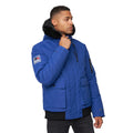 Mid Blue - Front - Born Rich Mens Emarnos Hooded Bomber Jacket