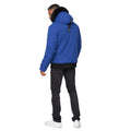Mid Blue - Back - Born Rich Mens Emarnos Hooded Bomber Jacket