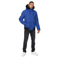 Mid Blue - Pack Shot - Born Rich Mens Emarnos Hooded Bomber Jacket