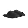 Black-Charcoal - Front - Crosshatch Mens Tinuviel Faux Fur Slippers