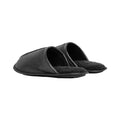 Black-Charcoal - Back - Crosshatch Mens Tinuviel Faux Fur Slippers