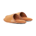 Brown - Back - Crosshatch Mens Tinuviel Faux Fur Slippers