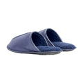 Navy - Back - Crosshatch Mens Tinuviel Faux Fur Slippers