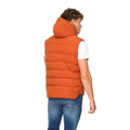 Burnt Orange - Back - Crosshatch Mens Kampleys Embossed Gilet