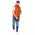 Burnt Orange - Side - Crosshatch Mens Kampleys Embossed Gilet