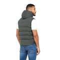 Deep Olive - Back - Crosshatch Mens Kampleys Embossed Gilet