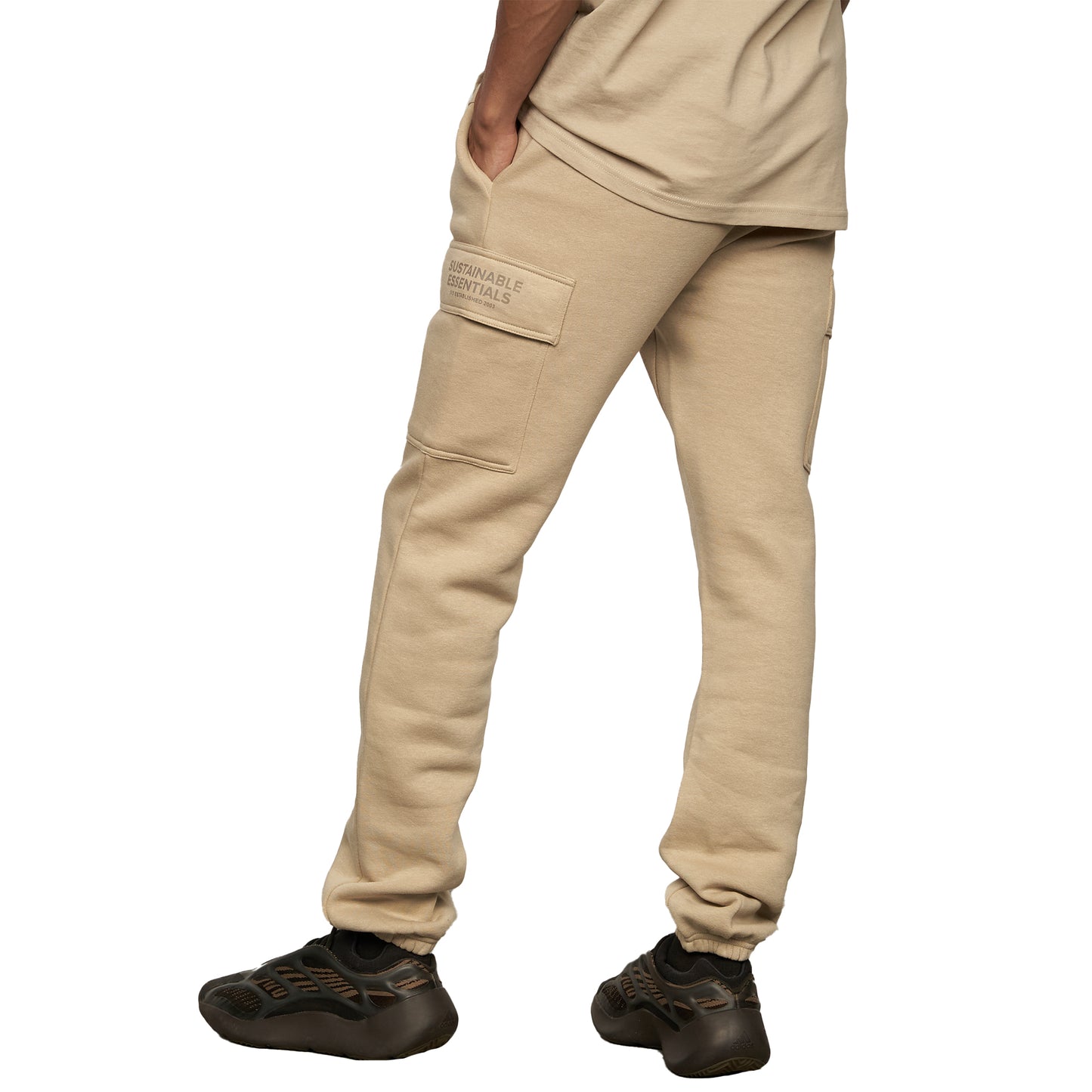 Taupe - Lifestyle - EKO Essentials Mens Moxley Cargo Jogging Bottoms
