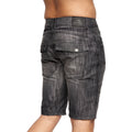 Black Wash - Back - Crosshatch Mens Winston MVE Denim Shorts