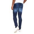 Dark Wash - Back - Crosshatch Mens Barbeck Slim Jeans