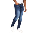 Dark Wash - Side - Crosshatch Mens Barbeck Slim Jeans