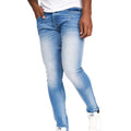 Light Wash - Front - Crosshatch Mens Barbeck Slim Jeans