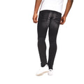 Black Wash - Back - Crosshatch Mens Barbeck Slim Jeans