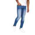 Stone Wash - Side - Crosshatch Mens Barbeck Slim Jeans