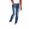 Light Grey Wash - Front - Crosshatch Mens Barbeck Slim Jeans