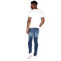 Tinted Blue - Pack Shot - Crosshatch Mens Barbeck Slim Jeans