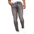 Washed Grey - Front - Crosshatch Mens Barbeck Slim Jeans