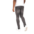 Washed Grey - Back - Crosshatch Mens Barbeck Slim Jeans