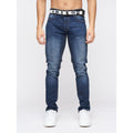 Blue - Front - Crosshatch Mens Barbeck Slim Jeans