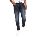 Blue Black - Lifestyle - Crosshatch Mens Barbeck Slim Jeans