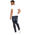 Blue Black - Pack Shot - Crosshatch Mens Barbeck Slim Jeans