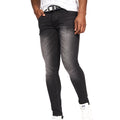 Black Wash - Front - Crosshatch Mens Barbeck Slim Jeans