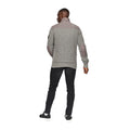 Mid Grey Marl - Back - Crosshatch Mens Palax Knitted Jumper
