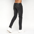 Black - Back - Crosshatch Mens Sheldons Slim Jeans
