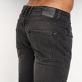 Black - Side - Crosshatch Mens Sheldons Slim Jeans
