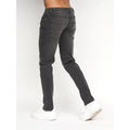 Dark Charcoal - Back - Crosshatch Mens Sheldons Slim Jeans