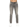 Light Grey - Front - Crosshatch Mens Sheldons Slim Jeans