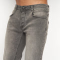 Light Grey - Side - Crosshatch Mens Sheldons Slim Jeans